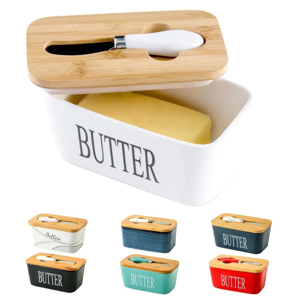 HASENSE Butter Dish, White