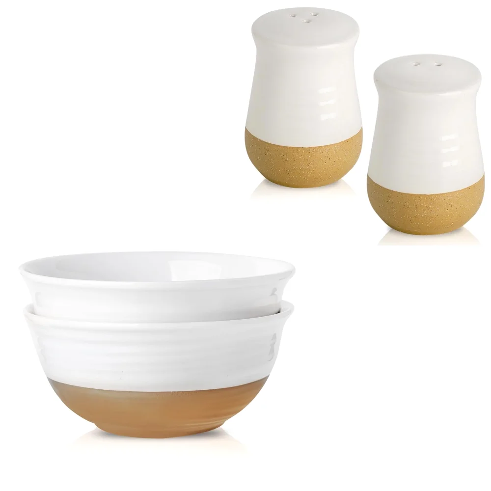 HASENSE Bowl & Salt Cellar Bundle, 60 oz