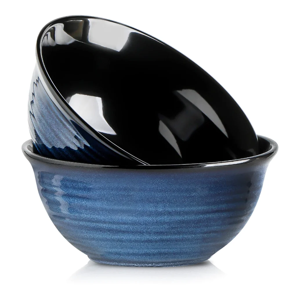 HASENSE Serving Bowls (Set of 2), 84 oz, Blue