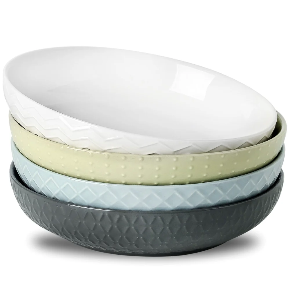 HASENSE Pasta Bowls (Set of 4), 42 oz