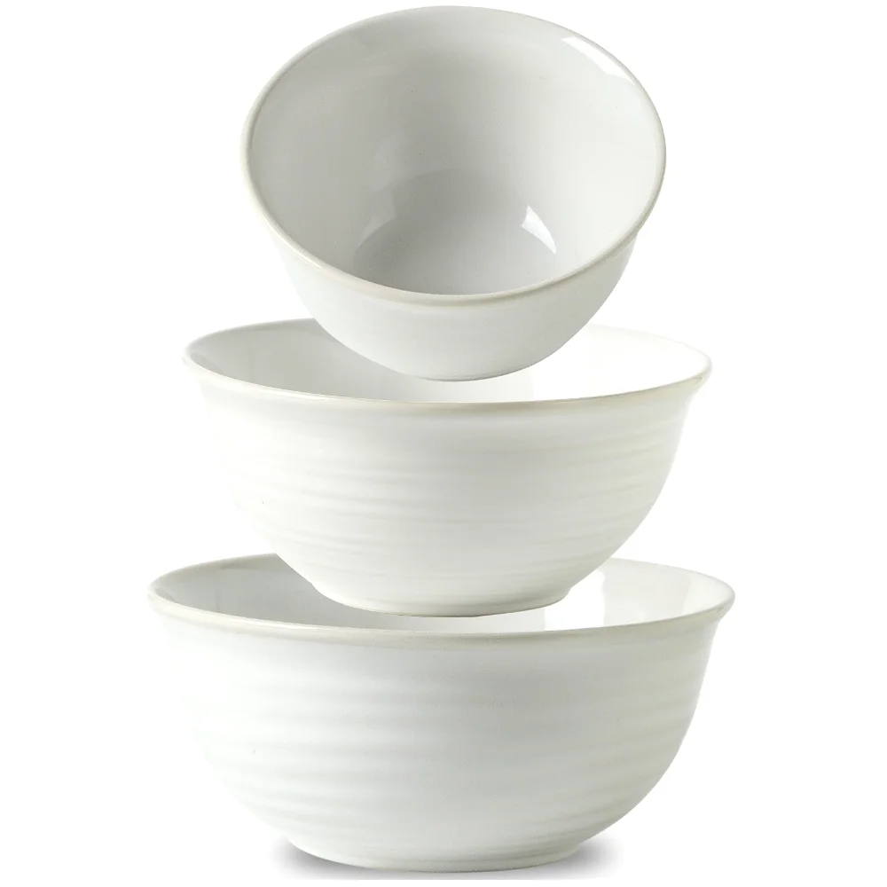 HASENSE Clay-Infused Mixing Bowls, 1 qt, White