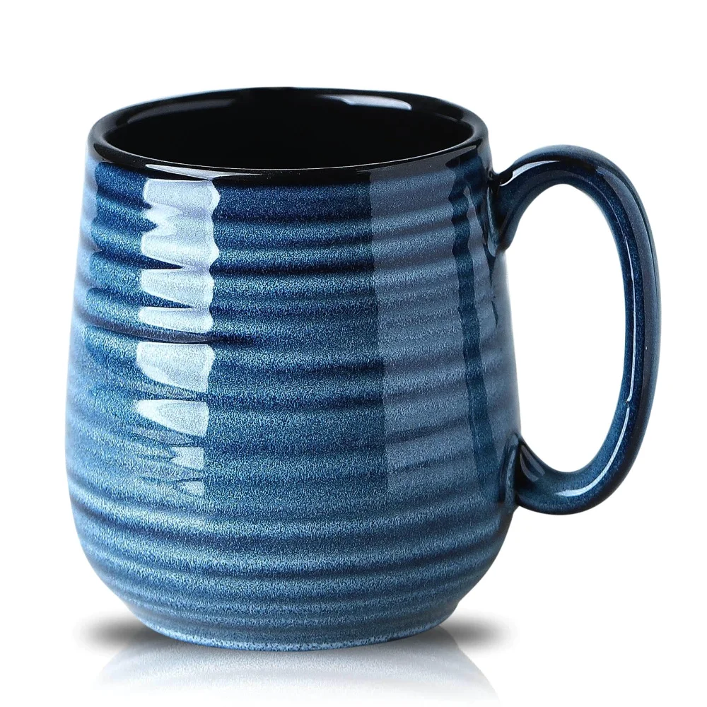 HASENSE Coffee Mugs, 20 oz, Blue
