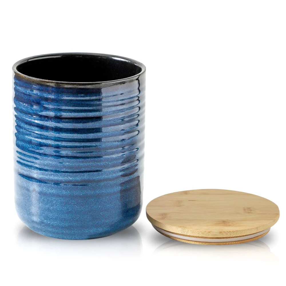 HASENSE Storage Jar, 80 oz, Blue