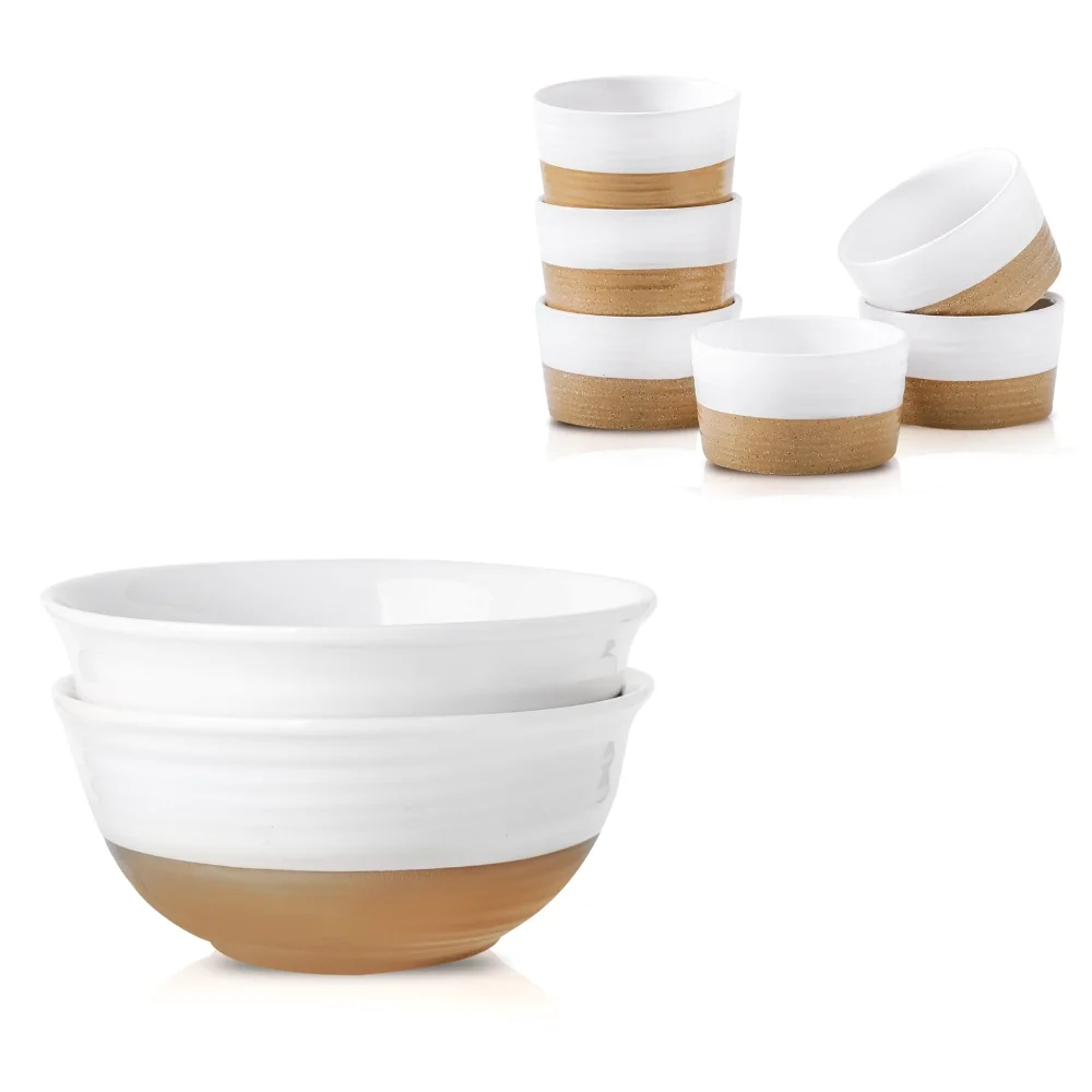 HASENSE Bowl & Ramekin Bundle (Set of 6), 60 oz