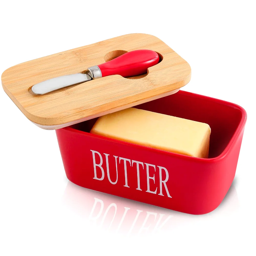 HASENSE Butter Dish, Red