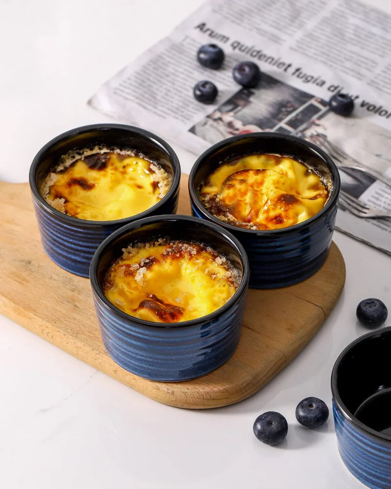 HASENSE Ramekin & Bowl Bundle (Set of 6), 6 oz, Blue
