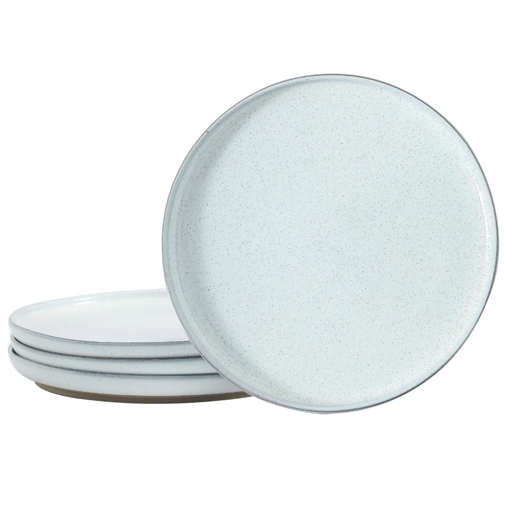 HASENSE Salad & Dessert Plates (Set of 4), 8 in, White