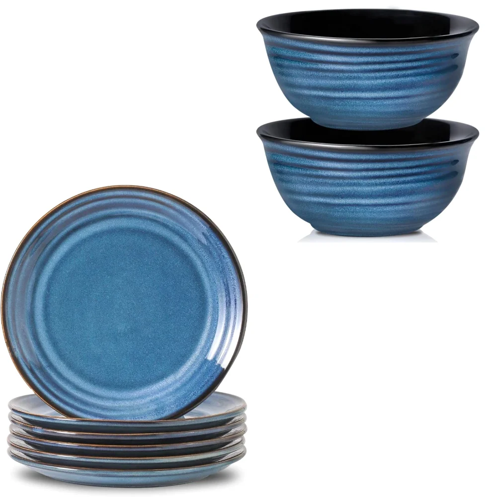 HASENSE Dinnerware Set, Blue