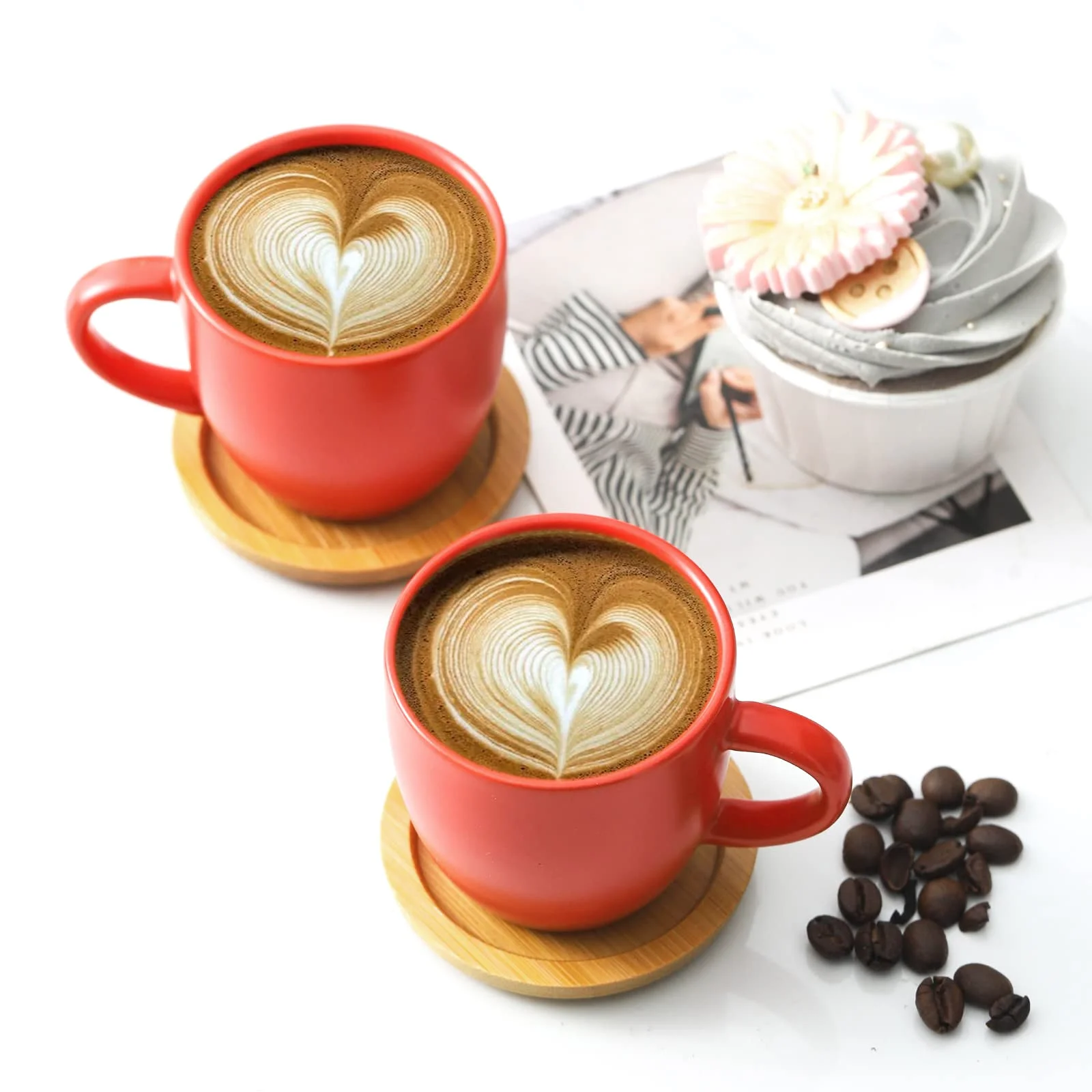 Demitasse cups with their own saucers