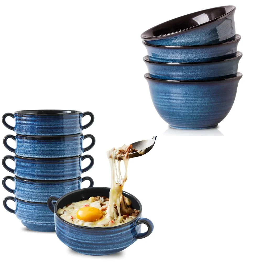 HASENSE Cereal Bowls, Blue