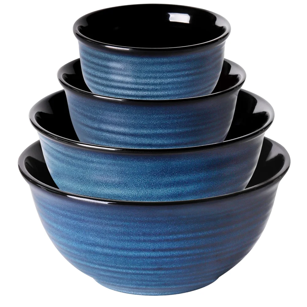HASENSE Mixing Bowls (Set of 4), 0.5 qt, Blue