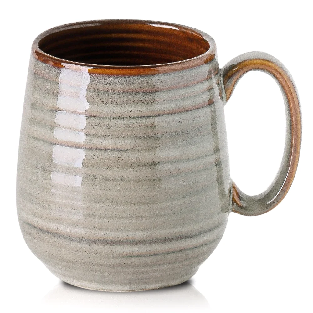 HASENSE Coffee Mugs, 20 oz, Grey