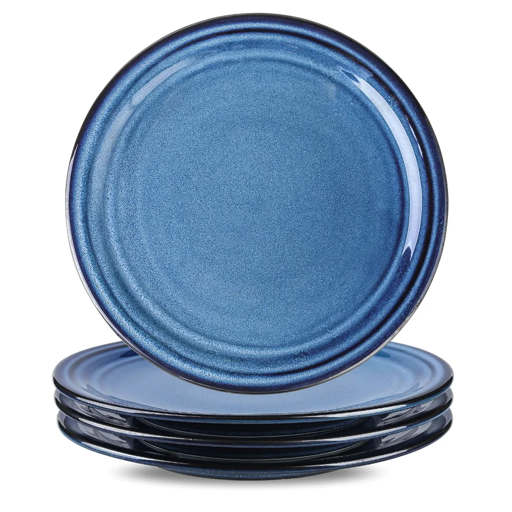 HASENSE Salad & Dessert Plates, Blue