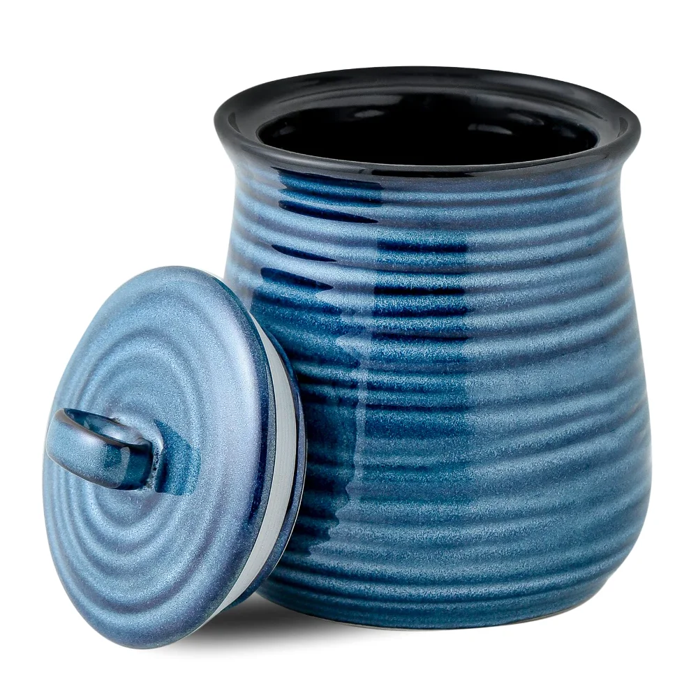 HASENSE Storage Jar, 30 oz, Blue