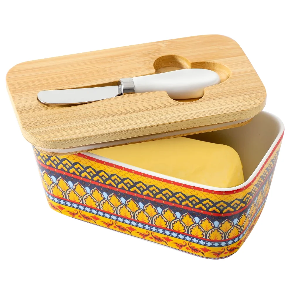 HASENSE Boho Butter Dish, Golden