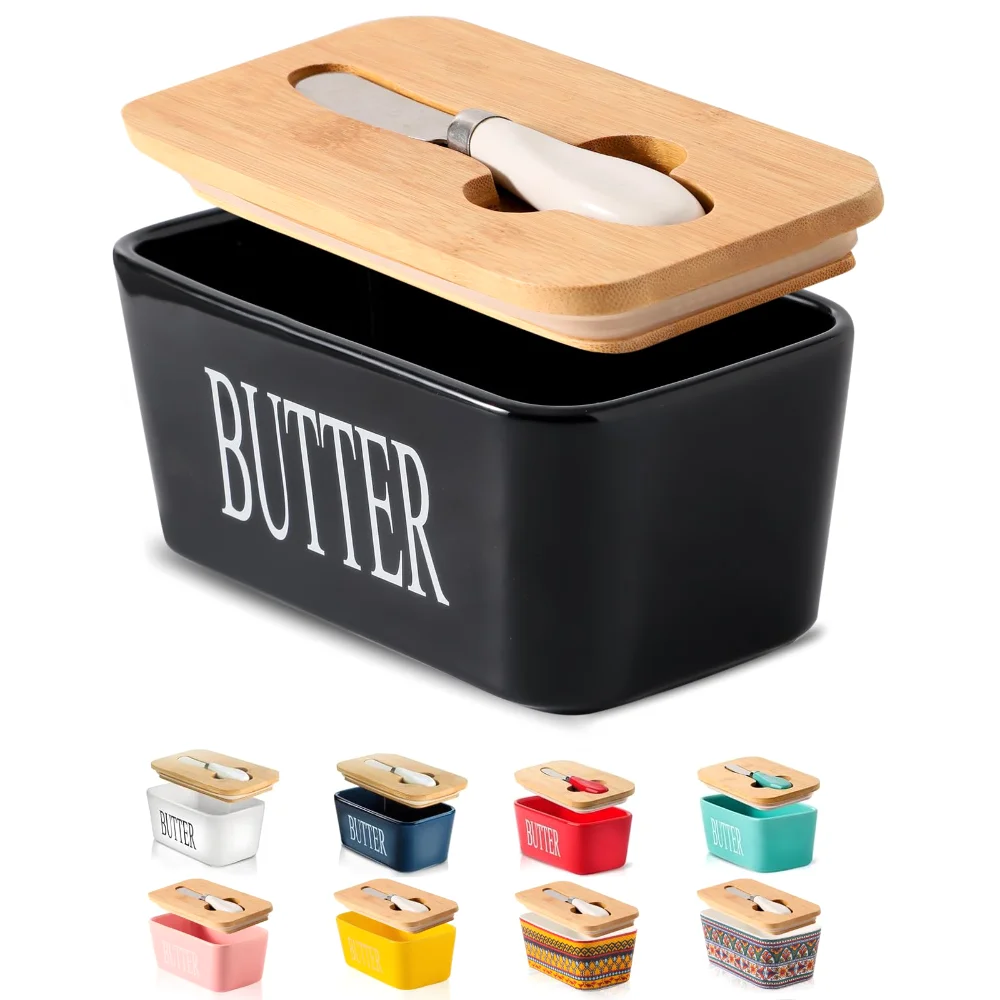 HASENSE Butter Dish, Black