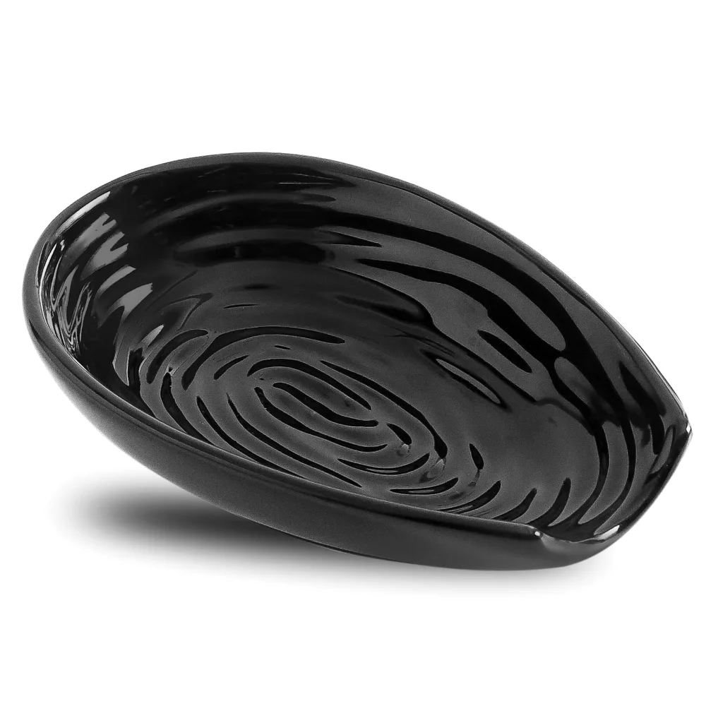 HASENSE Farmhouse Spoon Rest, Black