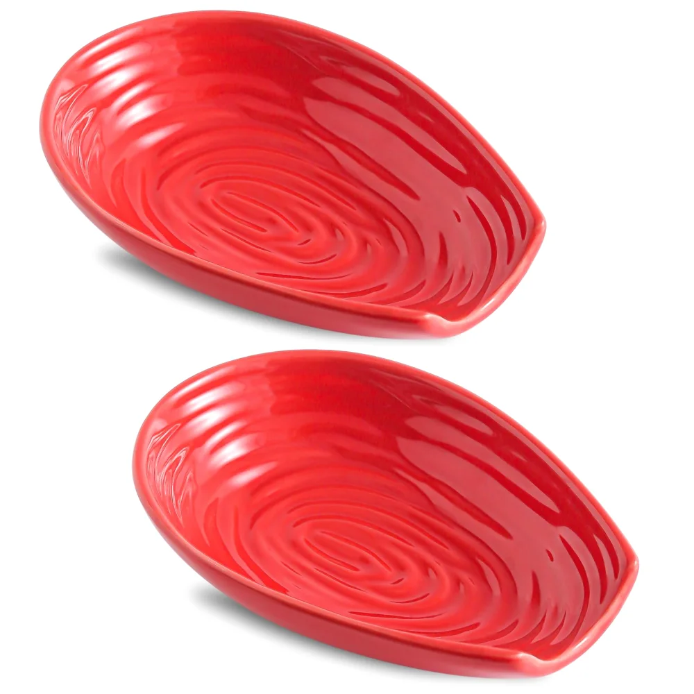 HASENSE Spoon Rest (Set of 2), Red