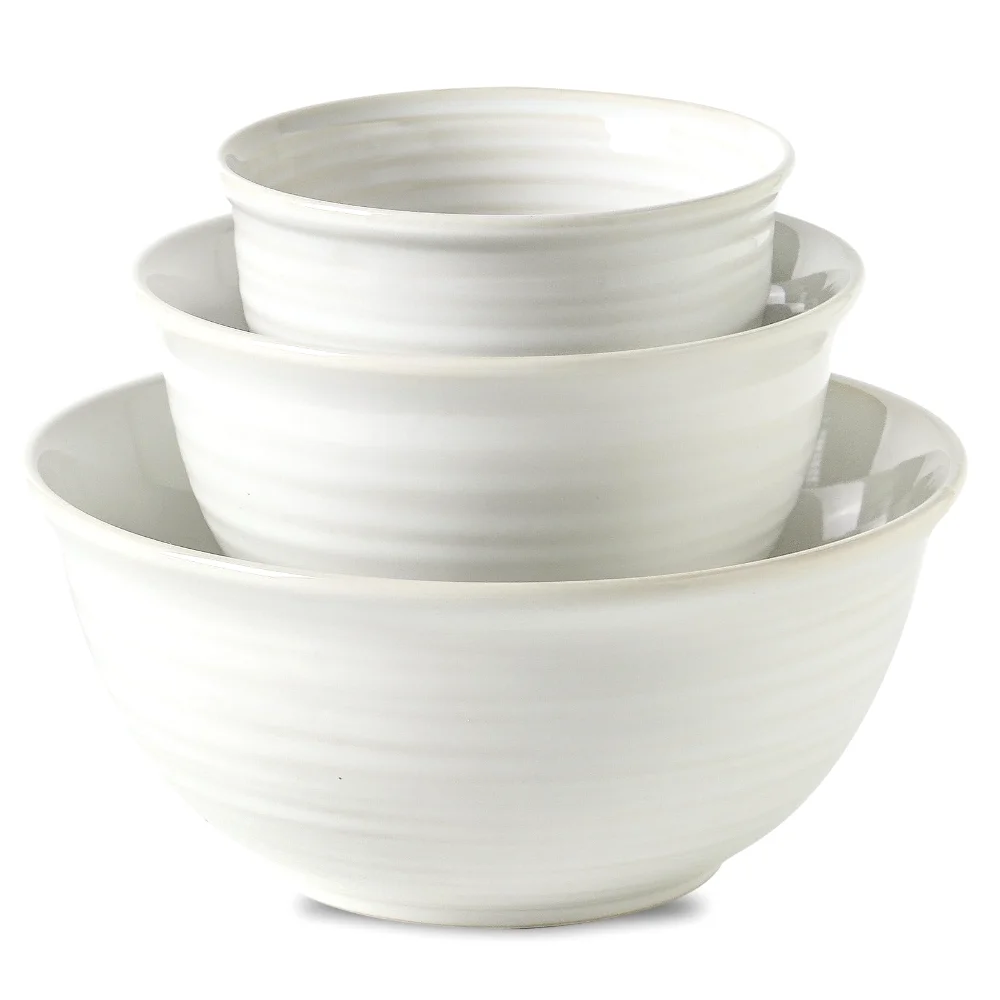 HASENSE Clay-Infused Mixing Bowls, 0.5 qt, White