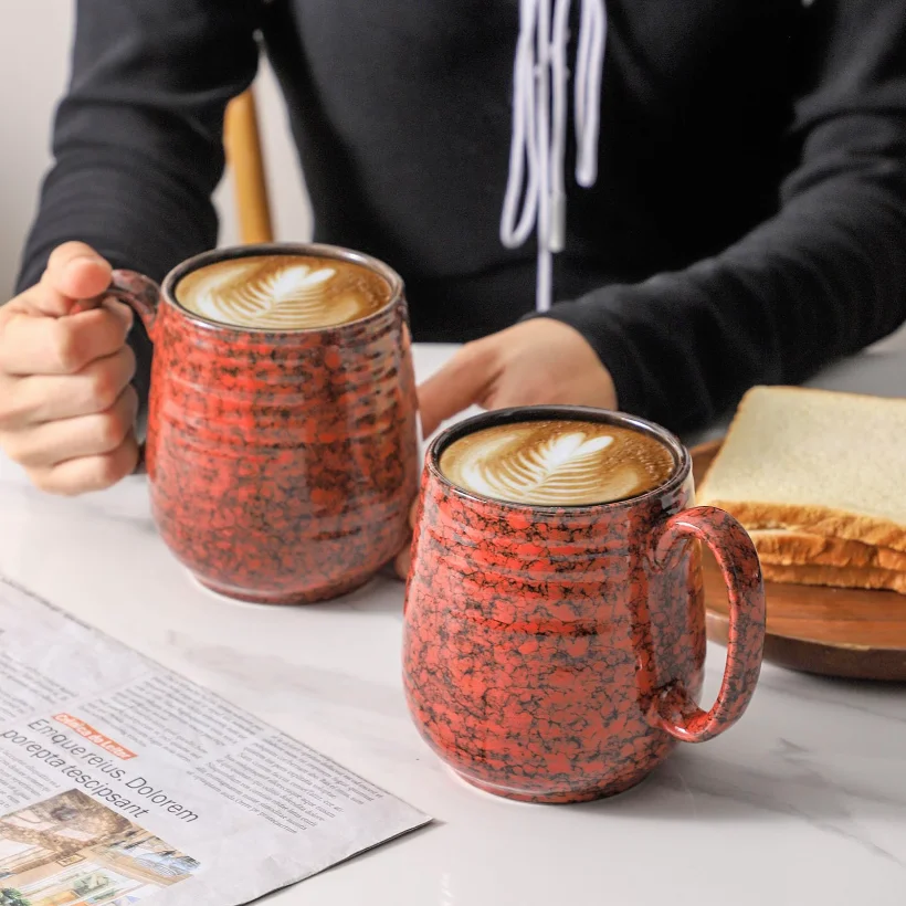 HASENSE Mug & Sugar Set Bundle (Set of 2), 20 oz, Red